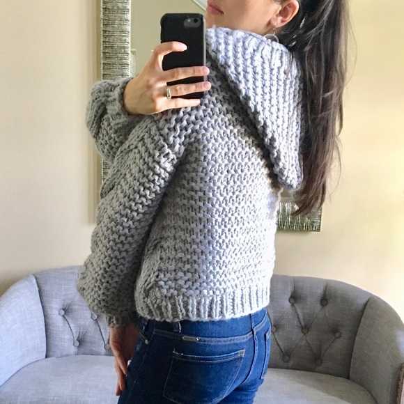 🚨BUY 2 GET 1 FREE!🚨Gray Handmade Chunky Cardigan - Picture 5 of 8